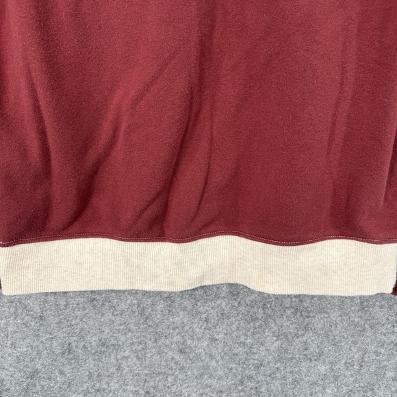 Levi's Sweatshirt Unisex Medium Maroon Colorblock Hoodie Logo Long Sleeve Casual - Picture 6 of 13